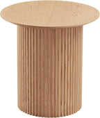 17.71 inch Round Side Table Circle Small Accent Table for Living Room Circle Bedside Table for Bedroom Oak
