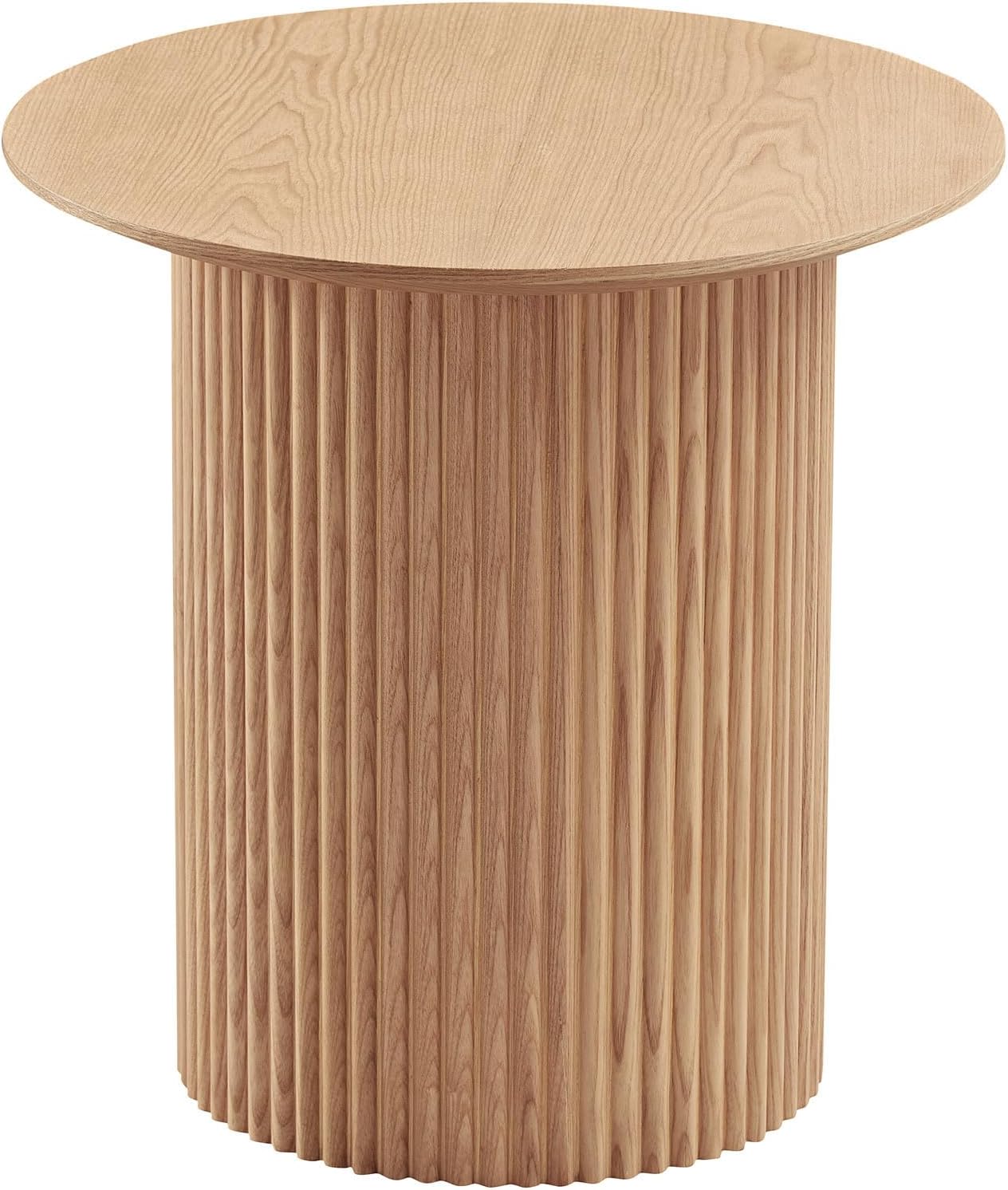 17.71 inch Round Side Table Circle Small Accent Table for Living Room Circle Bedside Table for Bedroom Oak