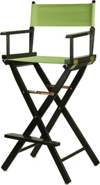 Casual Home 230-02/021-72 30" Black Frame-Lime Green Canvas Director Chair Bar Height, BlackFrame