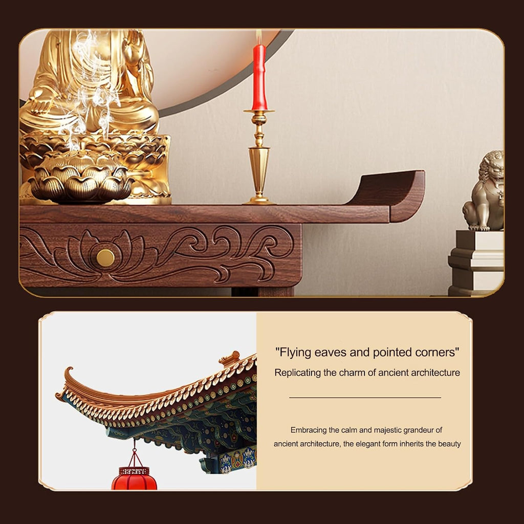 Buddhist Prayer Altar, Wall Hanging Offering Table for Home Decor and Spiritual Activities, Ideal for Living Room and Bedroom