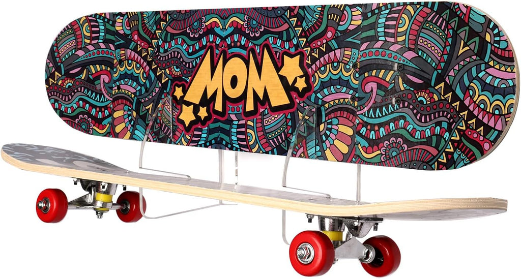 Wall-Mounted Skateboard Mount - Space-Saving Horizontal Display Rack for Secure Skateboard Storage & Decoration