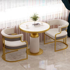 Work Vanity Chair, Low Back Computer Chair, Commercial Stainless Steel Stool, Bar Stool, Comfortable Upholstered, for Bedroom Patio Party Event(Rice White+Dark Grey)