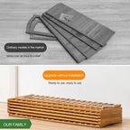 6 Tier Folding Shoe Rack, Large Capacity Bamboo Shoe Cabinet, (Various Options) Shoe Organiser(Original Wood 6 Layers 100cm)