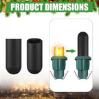 Zonon 200 Pieces No Glow Caps Christmas Glass LED Glow Plug Cap Light Black Out Cover for Christmas Lights(5 x 13 mm)