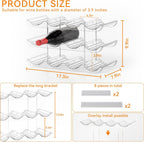 Yieach 3 Tier Stackable Wine Racks Countertop,Sturdy and Durable Wine Rack Free Standing Floor for Inside Cabinet,Clear Water Bottle Organizer and Wine Storage Racks Holder for Pantry,Table,Kitchen