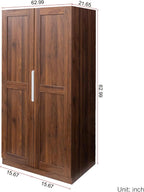 62.99" Kitchen Pantry Cabinet, Freestanding Buffet Sideboard with Doors and Adjustable Shelves, Modern Storage Cabinet for Kitchen, Living, and Dining Room, Walnut