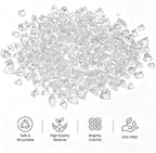 Crushed Glass for Resin Art, Decorative Shattered Glass for Crafts, Resin Fillers, Vase Fillers, Sparkling Glass Pieces for Home Decor, 3-6mm, 1.5LB (Clear)