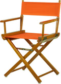 Casual Home 18" Director's Chair Honey Oak Frame with Tangerine Canvas
