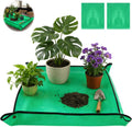 2 Pack Repotting Mat for Indoor Plant Transplanting Control Mess, 29.53"X29.53" Thickened Waterproof Foldable Potting Tray, for Indoor Potting Succulents Cactus Orchid Pots, Garden Gift