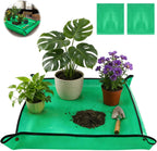 2 Pack Repotting Mat for Indoor Plant Transplanting Control Mess, 29.53"X29.53" Thickened Waterproof Foldable Potting Tray, for Indoor Potting Succulents Cactus Orchid Pots, Garden Gift