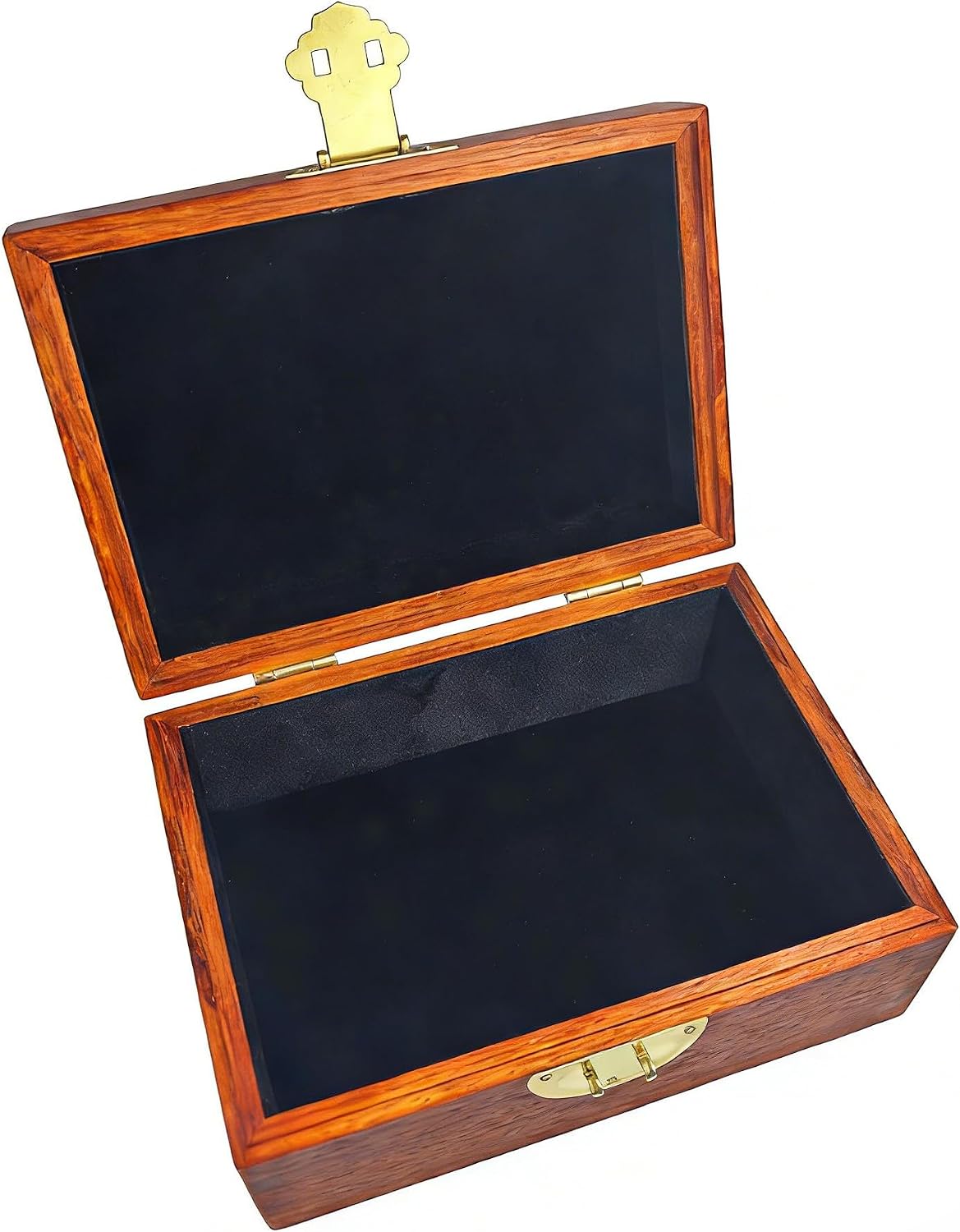 Handcrafted Tibetan Rosewood Box with Lock – Vintage Buddhist Jewelry & Keepsake Organizer, Floral Carved Wooden Altar Box for Mala Beads, Incense, Tarot, Spiritual Decor