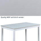 LUMISOL Dining Table for 4-6 People, Wooden Dining Rectangular Table, Kitchen Table for Small Space, Not Included Chairs, White