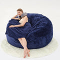 Bean Bag Chair for Adults, High-Density Memory Foam Beanbag Chair with Removable Washable Velvet Cover, Fast Rebound Fluffy Lazy Sofa Couch for Living Room & Bedroom