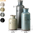 CwlwGO- Ceramic Vase Set of 3, Small Flower Vases for Home Decoration, Modern Farmhouse Decor, Living Room Kitchen Table Centerpieces, Shelf, Mantel, Fireplace and Entrance Decorations-Multicolor.