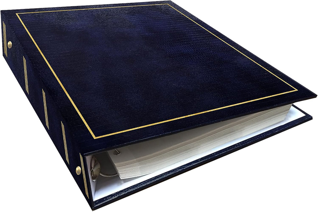 Pioneer Photo Albums Magnetic Self-Stick 3-Ring Photo Album 100 Pages (50 Sheets), Navy Blue