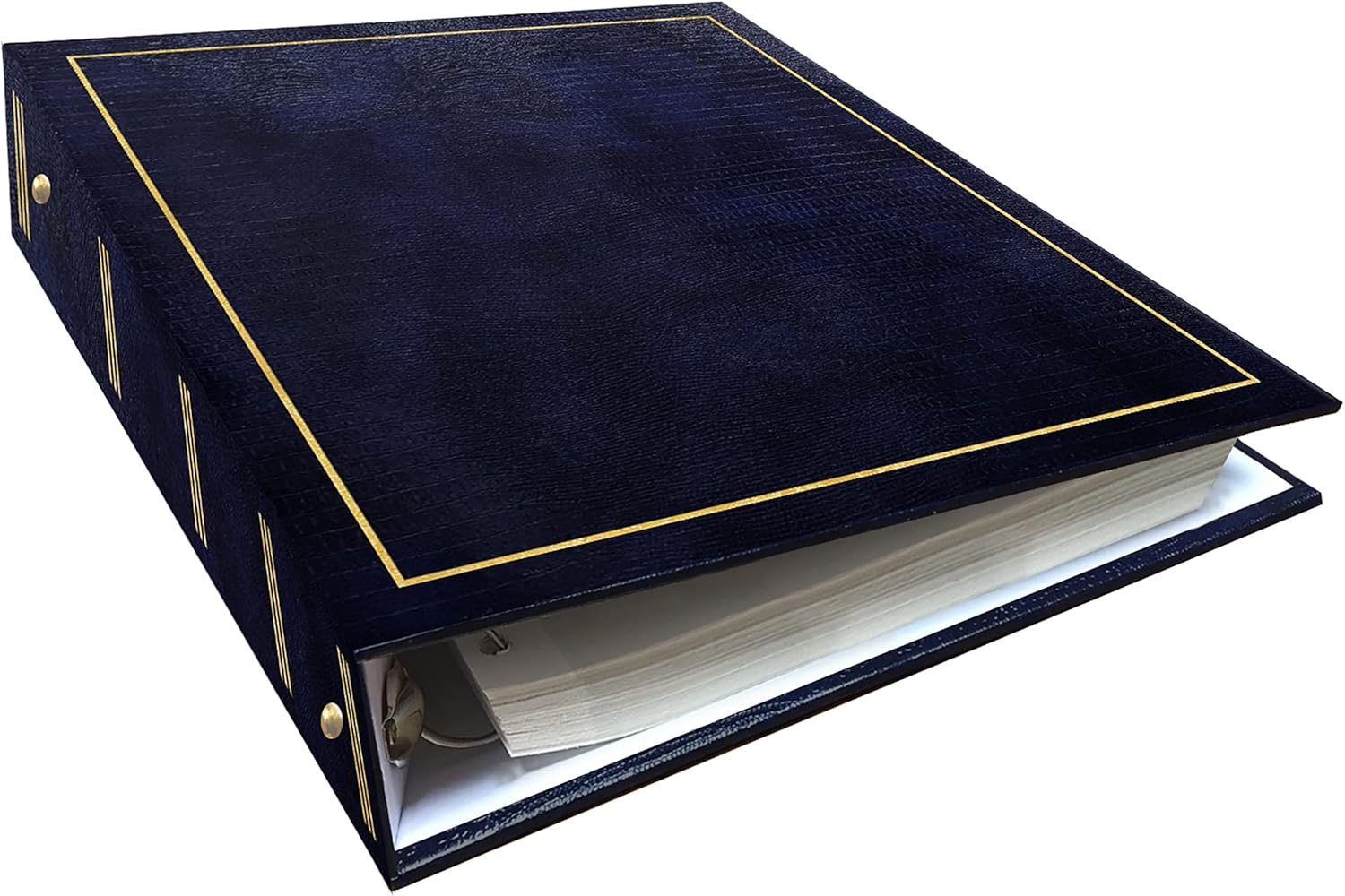 Pioneer Photo Albums Magnetic Self-Stick 3-Ring Photo Album 100 Pages (50 Sheets), Navy Blue