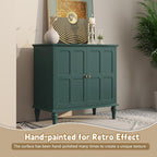 ARTPOWER Green Sideboard Buffet Cabinet with Storage, Mid-Century Modern Storage Cabinet with 2 Doors and Adjustable Shelves, Accent Style Sideboard for Entryway, Dining Room, Living Room