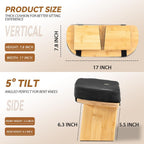 Meditation Bench, Bamboo Meditation Stool, Folding Kneeling Meditation Bench, Seiza Prayer Bench, Prayer Bench with Meditation Cushion, Kneeling Stool(Black-Bag)