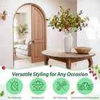 6 Pcs Artificial Red Berry Stems Branches, 26 in Faux Raspberry Stem Realistic Long Stems Flowers Bouquet Spray Picks for Fall Tall Vase Indoor Home Table Wedding Party Decor