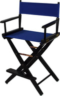 American Trails Extra-Wide Premium 24" Director's Chair Black Frame with Royal Blue Canvas, Counter Height