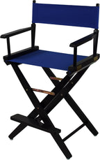 American Trails Extra-Wide Premium 24" Director's Chair Black Frame with Royal Blue Canvas, Counter Height