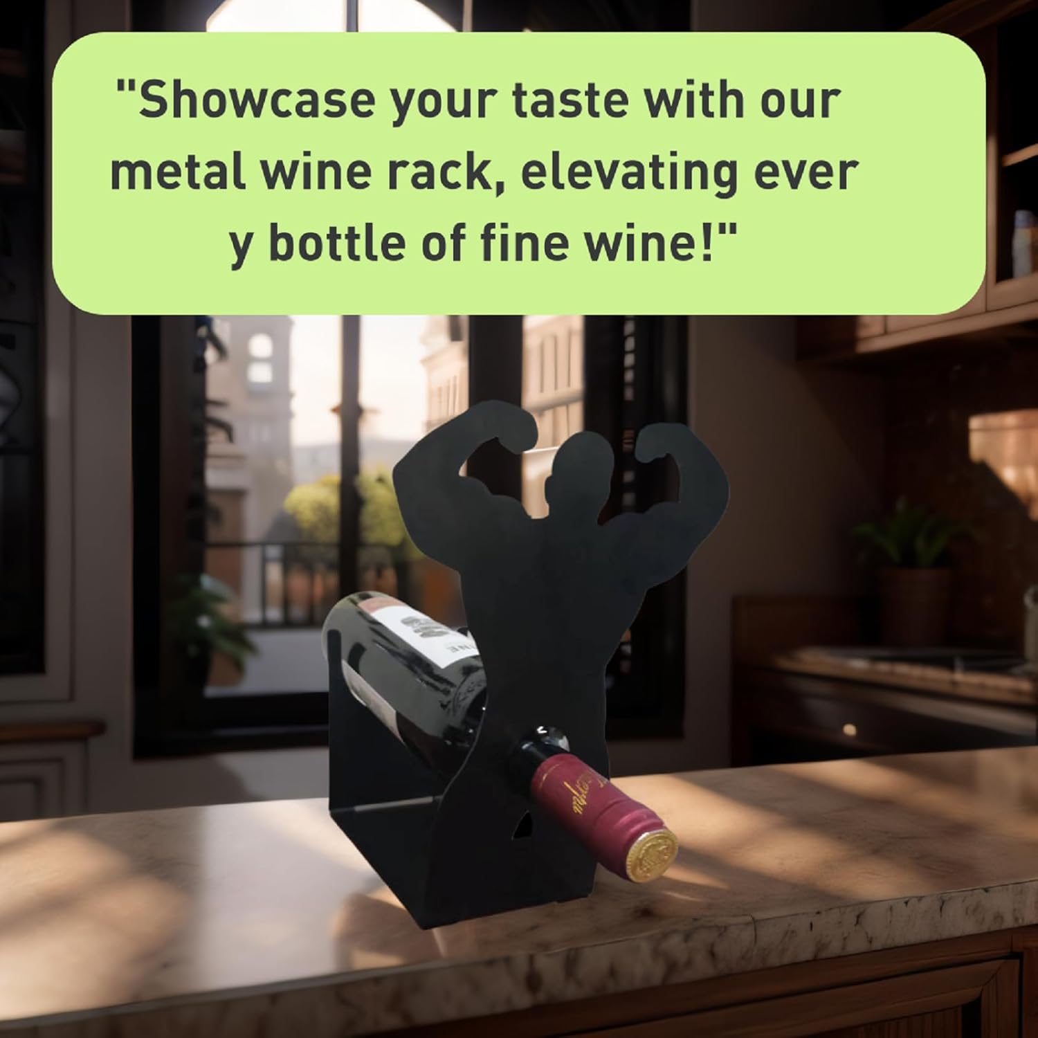 Creative Wine Holder – Funny Table Centerpiece for Kitchen, Bar, and Parties – Freestanding Wine Storage Rack – Unique Gift Idea for Wine Enthusiasts