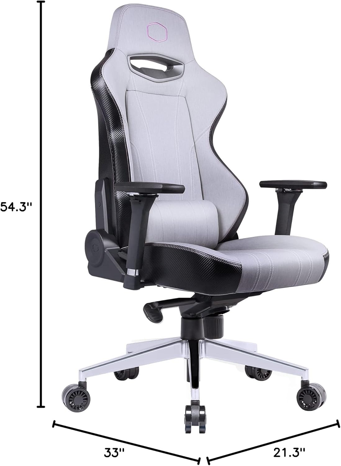 Cooler Master Caliber X1C Gaming Chair for Computer Game, Office and Racing Style Gamer, Comfy Ergonomic 360° Swivel Reclining High Back Chairs with Armrest Backrest Headrest Lumbar Support PU Leather