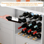 Yieach 2 Tier Stackable Wine Racks Countertop,Sturdy and Durable Wine Rack Free Standing Floor for Inside Cabinet,Clear Water Bottle Organizer and Wine Storage Racks Holder for Pantry,Table,Kitchen