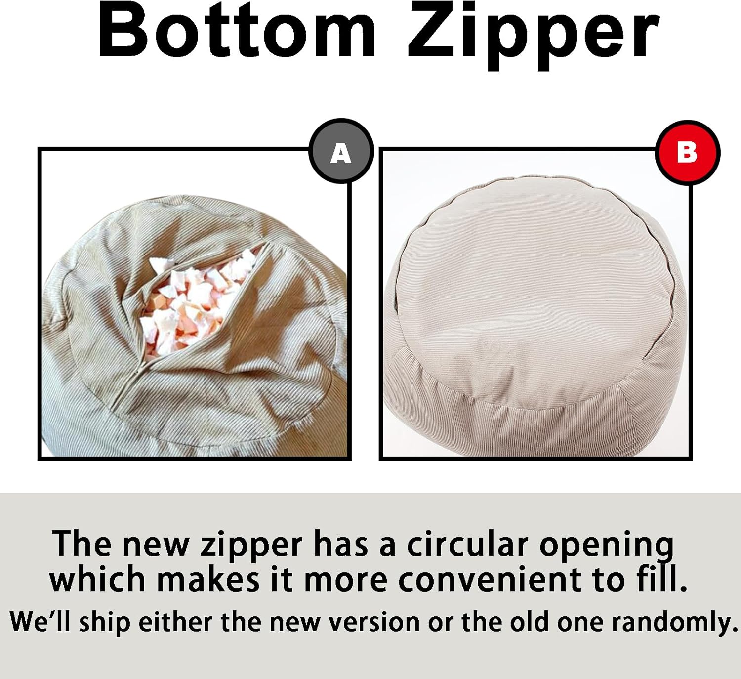LPMOERA Stuffed Animal Storage Bean Bag Chair Cover (No Filler) For Kids and Adults.Soft Stuffable Bean Bag For Organizing Children Plush Toys or Memory Foam Caramel S for Kids