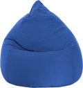 Gouchee Home Easy Collection Contemporary Polyester Upholstered Oversized Bean Bag Chair, Light Blue, x-large