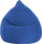Gouchee Home Easy Collection Contemporary Polyester Upholstered Oversized Bean Bag Chair, Light Blue, x-large