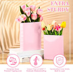 Vesici 2 Pcs Ceramic Book Shape Vase for Flowers Gifts for Christmas Cute Bookshelf Decor Vase for Book Lovers Gifts Unique Vases Home Decor for Bookshelf Dining Table Office Home(Pink)