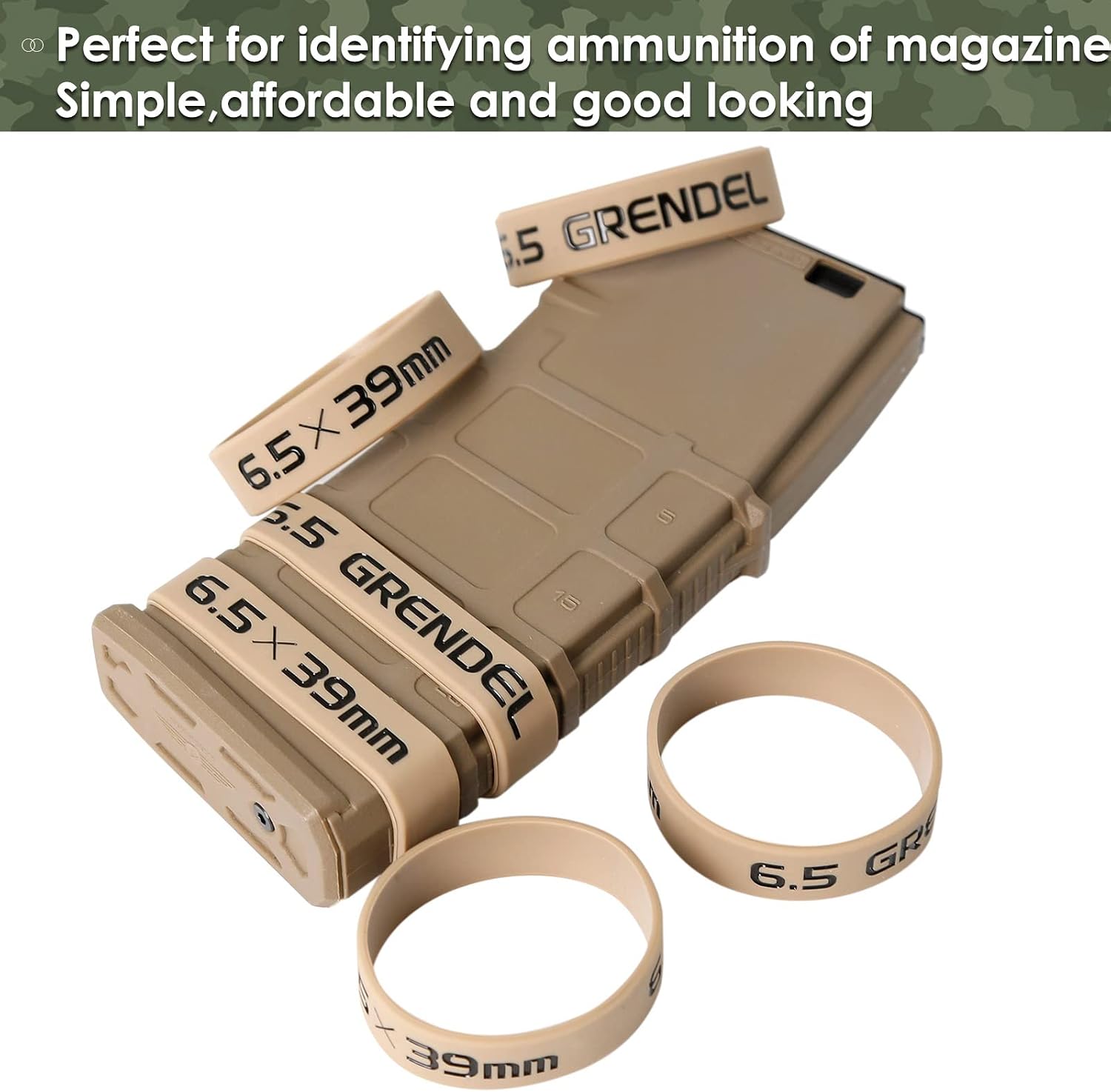 Aolamegs 6.5 Grendel/6.5X39mm Magazine Marking Band 6 Pack