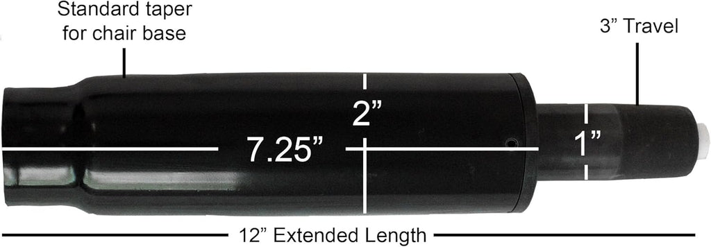 Replacement Short Office Executive Chair Gas Lift Cylinder Pneumatic Shock - Short Size - 3" Travel/Adjustment Range - S6103