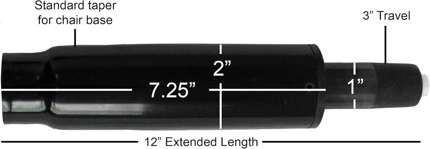 Replacement Short Office Executive Chair Gas Lift Cylinder Pneumatic Shock - Short Size - 3" Travel/Adjustment Range - S6103