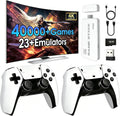 2026 New Wireless Retro Game Console, 23 Emulators and 40000+Games, Plug and Play 4K HDMI TV Game Stick, with Dual 2.4G Wireless Controllers (80G)