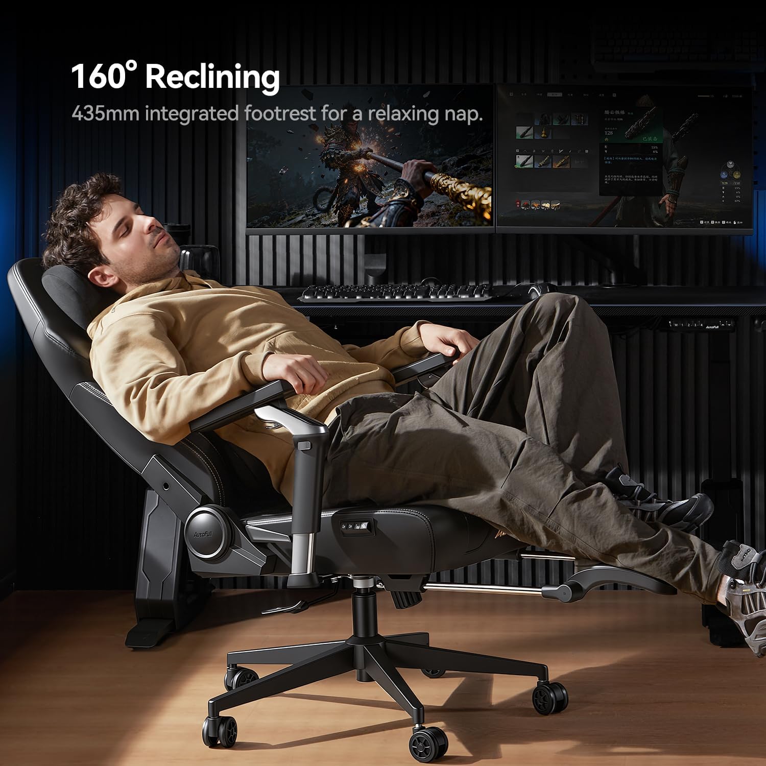AutoFull M6 Ultra+ 2.0 Gaming Chair – World First with Shiatsu Massage | 720° Mechanical Armrests, Dynamic Lumbar Support, Adjustable Headrest | Ventilated & Heated