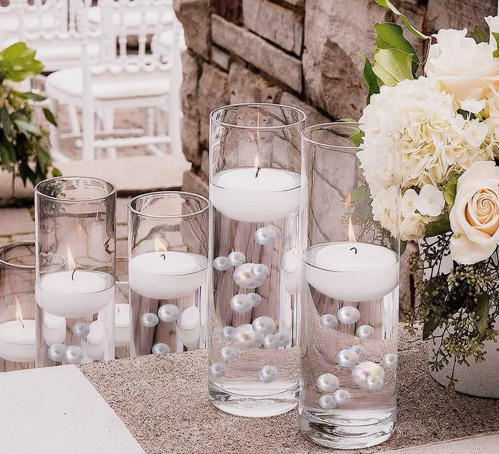 Vase Pearlfection Transparent Water Gels Kit- Fills 1 Gallon for Your Vases for the Floating Effect- with Measured Prep and Storage Bag for Best Results