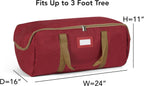 Covermates Keepsakes Garland Duffle Bag - Durable Polyester, Reinforced Handles, Fits up to 25 Foot Garland Depending on Thickness - Holiday Storage, Red
