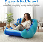 Inflatable Sensory Rocking Chair – Air Pump Included, Portable Air Lounge Seat with Back Support & Handles, Indoor Outdoor Relaxation Chair for Kids, Teens & Adults, Lightweight Rocker for Bedroom