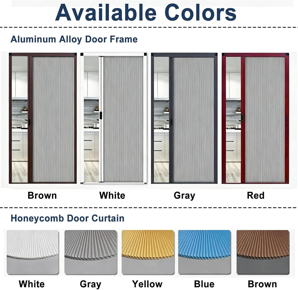 Accordion Sliding Door for Balcony Patio Bedroom Closet Kitchen Pantry, No Drill Space Saving Interior Divider Doorway, Aluminum Frame Room Bi-Fold Doors(170x200cm(67"x79"))