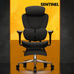 FLEXISPOT Sentinel Ergonomic Gaming Chair with 3-Year Warranty Dual-Wing Adaptive Lumbar 3D Armrests 120° 3-Position Recline Height-Adjustable Backrest Premium Computer Desk Chair for Home & Office