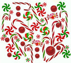 50 Floating Christmas Red and Green Candy Canes Peppermints Lollipops Pearls Vase Decorations-Large Sizes-Fills 4 Medium Size Vases (Not Included)-with Measured Floating Gels Kit