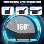 DORTALA Massage Gaming Chair for Adults, Adjustable Recliner Sofa w/Footrest and Massage Function, Adjustable Living Room Recliner, Home Theater Seating, PU Leather, 330LBS Weight Capacity, White