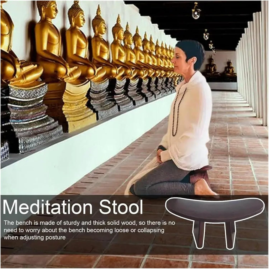 Ergonomic Kneeling Chair Wooden Comfortable Versatile Seat for Kneeling Mindfulness Practices