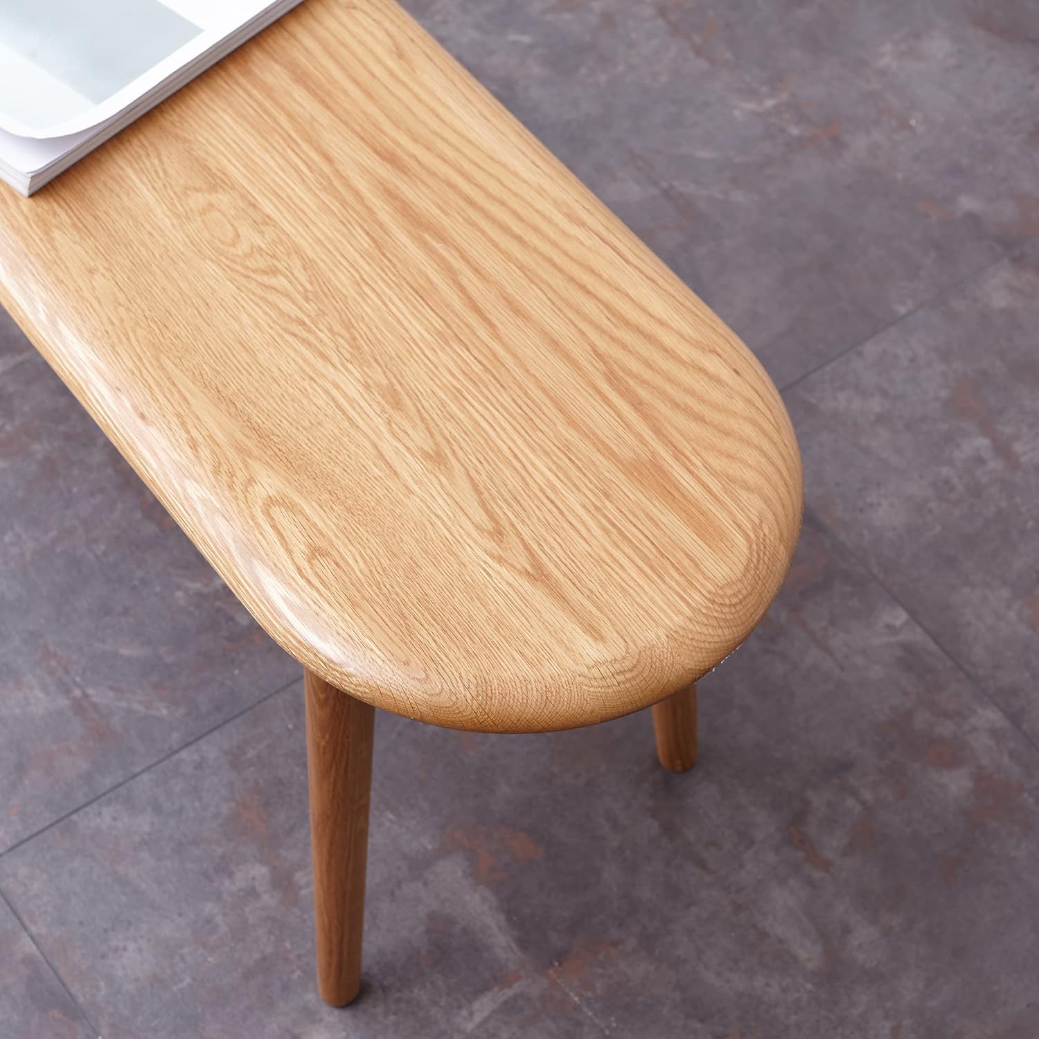 HomSof Natural Oak 100% Solid Wood for Dining Bench Table Bench for Living Room 39.4"x 11.8"x 16.1",Oak