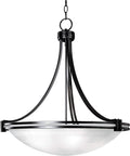 Possini Euro Design Deco Oil Rubbed Bronze Pendant Chandelier 24 1/4" Wide Modern White Marbled Bowl Glass 5-Light Fixture Dining Room House Foyer Entryway Kitchen Bedroom Living Room High Ceilings