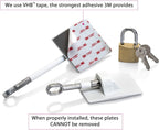 Refrigerator Door Lock with Padlock - White