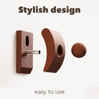 Tapestry Hangers, 4 Small Quilt Hangers for Wall Hangings, Blanket Hanger Clamps, Carpet Rug Display, Wooden Wall Clips for Hanging (Brown)