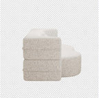 Modern Floor Sofa with 2 Pillows,Convertible Teddy Fabric Foam-Filled Sleeper Sofa Bed,15" Full Size Folding Mattress for Living Room, Guest Bed, Playroom,no Assembly Required (White@091)